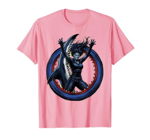 Mademark Shark Fin Back Woman Graphic Tee T-Shirt - size chart