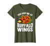 Homewise Shopper Buffalo Wings Buffalo Wings Funny Appetizer T-Shirt - size chart