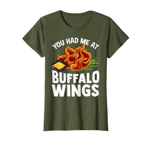 Homewise Shopper Buffalo Wings Buffalo Wings Funny Appetizer T-Shirt - size chart