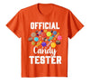 Candy Tester Sweets Lover Gifts & Apparel Official Candy Tester Halloween Costume Boys Girls Kids T-Shirt - size chart