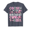 Birthday Girl CowGirl Family Matching Cousin of The Birthday Cow-Girl Rodeo Cow Girl Birthday T-Shirt - size chart