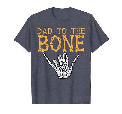 Mens Halloween Shirts For Dad Daddy Papa Men Halloween Dad to The Bone Skeleton Hand Fun Papa Costume Men T-Shirt - size