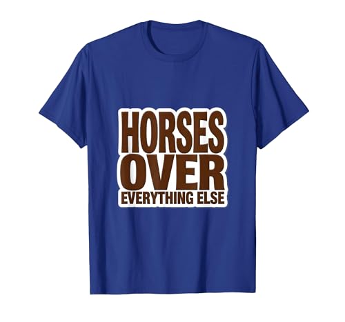 Mademark Horses Over Everything Equestrian Design T-Shirt - Men - size chart
