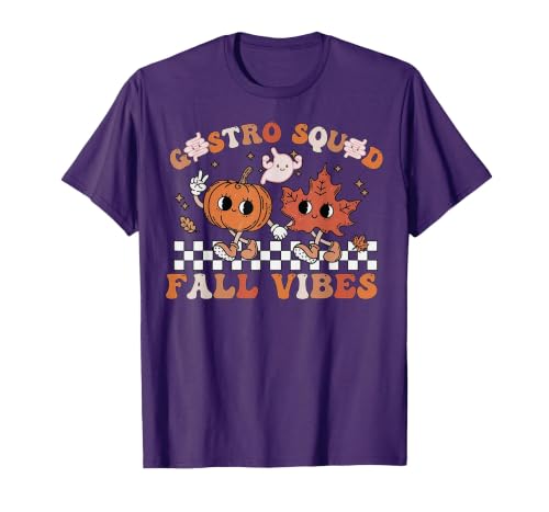 Gastro Squad Halloween Fall Endoscopy Nurse Gastro Squad Halloween Fall Vibes Gastro Crew Endoscopy T-Shirt - size chart