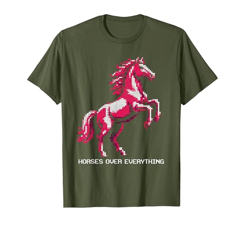 Mademark Horses Over Everything Equestrian Women Design T-Shirt - Men - size chart