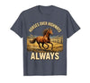 Mademark Horses Over Highways Always Equestrian Design T-Shirt - Men - size chart
