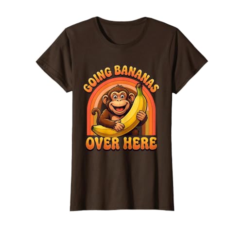 Mademark Going Bananas Over Here Funny Monkey Design T-Shirt - Women - size chart