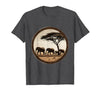 Mademark Elephant Herd Crossing Dusty Savanna Plains T-Shirt - Men - size chart