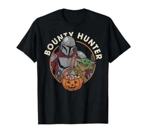 Star Wars The Mandalorian Halloween Candy Bounty Hunter T-Shirt - size chart