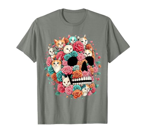 TS - SHOP - Kitty Skeleton Halloween Costume Idea Cat Skull - Kitty Skeleton Halloween Costume Idea T-Shirt - size chart