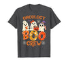 Oncology Boo Crew Funny Ghost Halloween Spooky Costume Nurse T-Shirt - size chart