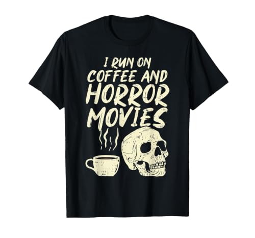 Halloween Shirts For Women Men Kids Boys Girls I Run Coffee Horror Movies Skull Skeleton Fun Halloween T-Shirt - size chart