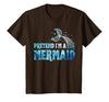 Funny Lazy Halloween Costumes & Halloween Shirts Pretend I'm A Mermaid Lazy Funny Mermaid Halloween Costume T-Shirt - size