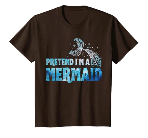 Funny Lazy Halloween Costumes & Halloween Shirts Pretend I'm A Mermaid Lazy Funny Mermaid Halloween Costume T-Shirt - size