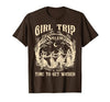 Vitage Girls Trip Salem Halloween Womens Funny Tee Retro Girls Trip Salem 1692 They Missed One Witch Halloween T-Shirt -