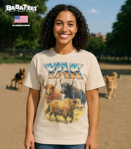 BABATEES Farm Animals Heavy Metal Tshirt for Men, Women & Farmers - 100% Natural Undyed Cotton - size chart