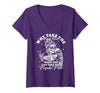 Funny Skeleton Meme Quote Sarcastic Humor Adult Women's Why Take The High Road When You Can Take The Psycho Path V-Neck