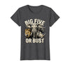 Mademark Big Five or Bust Safari Wildlife Design T-Shirt - Women - size chart