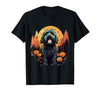 Doodledogco. Halloween Goldendoodle Halloween Cute and Spooky Doodle Dog T-Shirt - size chart