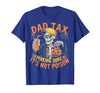 Dad Tax Halloween Pumpkin Candy Art Dad Tax Halloween Pumpkin Candy Funny Skull Men Dad Joke T-Shirt - size chart