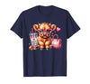 Highland Cow Land of NYC One Boujee Heifer Highland Cow Bougie Pink Tumbler Handbag T-Shirt - size chart