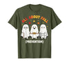 Fall Prevention Funny Ghost Autumn Halloween Gift Fall Prevention Funny Ghost Autumn Halloween Joke T-Shirt - size chart
