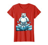Mademark Polar Bear on Cracking Ice Floe Illustration T-Shirt - size chart