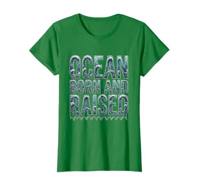 Mademark Ocean Born and Raised Shark Design T-Shirt