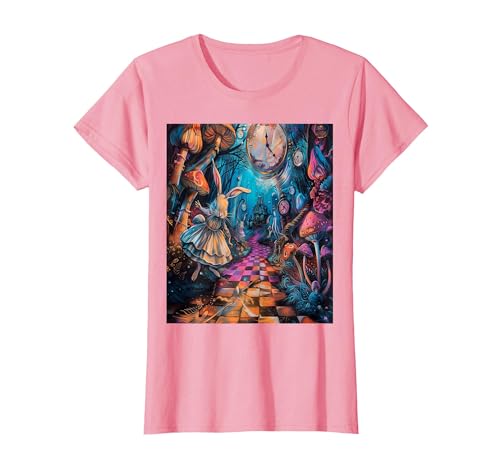 Alice in Wonderland Rabbit House T-Shirt — design detail