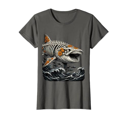 Mademark Mexico Whale Shark Ocean Illustration T-Shirt - size chart