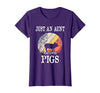 Pigs Lover Gift Co. Just an Aunt Who Loves Pigs T-Shirt - size chart