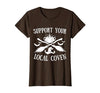 Support Your Local Coven Halloween tee Support Your Local Coven Halloween Coven Witch T-Shirt - size chart