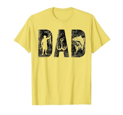 Fishing Gifts for Dad Father's Day Fisherman Fishing Dad Birthday Classic Bold Font Fish Daddy T-Shirt - size chart