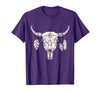 Buffalo Animals Gift Idea Bison Buffalo Skull Animal Design T-Shirt - size chart