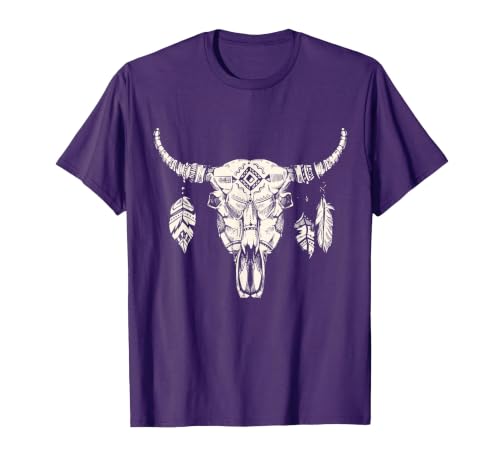 Buffalo Animals Gift Idea Bison Buffalo Skull Animal Design T-Shirt - size chart