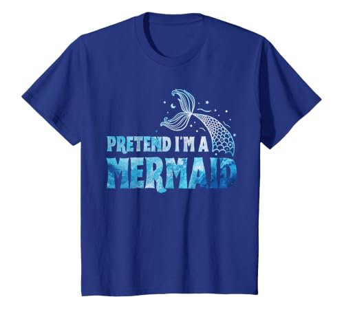 Funny Lazy Halloween Costumes & Halloween Shirts Pretend I'm A Mermaid Lazy Funny Mermaid Halloween Costume T-Shirt - size