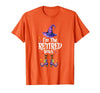 Funny Quote Horror Costume Party Family Friends I'm The Retired Witch Spooky Scary Halloween Retiree Women T-Shirt - size