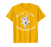 Sorry I'm Late, I Didn't Want to Come White Rabbit Watch T-Shirt — design detail