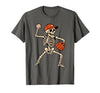 Funny Skeleton Baseball Tee Skeleton Baseball Halloween Costume Pitcher Sport Player T-Shirt - size chart