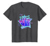 Stranger Things Starcourt Mall Vintage Neon Group Portrait T-Shirt - size chart