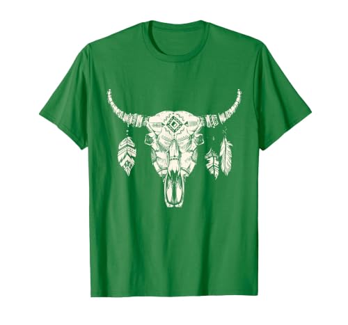 Buffalo Animals Gift Idea Bison Buffalo Skull Animal Design T-Shirt - size chart