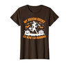 Running Broom Halloween tee My Broom Broke So Now I Go Running Witch Run Lover Halloween T-Shirt - size chart
