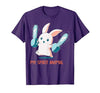 My Spirit Animal Cute Rabbit with Chainsaw T-Shirt — design detail