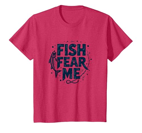 Mademark Fish Fear Me Funny Fishing for Men Angler Humor Quote T-Shirt - size chart