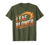 Funny Leaf Blower Fall Costume Couple Halloween Tee T-Shirt - size chart