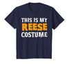 Personal Lazy Halloween Costumes Reese Halloween Personalized Costume Funny T-Shirt - size chart