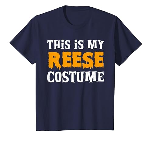 Personal Lazy Halloween Costumes Reese Halloween Personalized Costume Funny T-Shirt - size chart