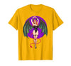 Classic Vintage Pin-Up Sexy Girl by YUX Sexy Succubus Monster Halloween Hand Heart Pin-Up Girl Devil T-Shirt - size chart