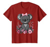 We Love Koalas - Kids Apparel Co. Koala Kawaii Koala Bear Pink Bow Flowers Girls Kids T-Shirt - size chart
