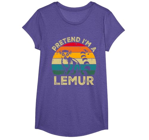 Funny Costume Party Halloween Tees by T&T Pretend I'm A Lemur Lazy Halloween Costume T-Shirt - size chart